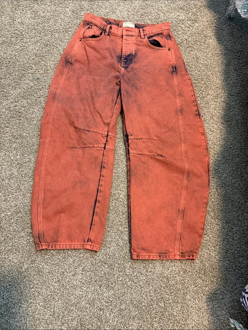 Free People Good Luck Barrell Jeans in Faded Rust
